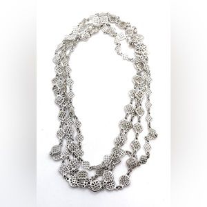 Devon Stella & Dot Long Silver Necklace